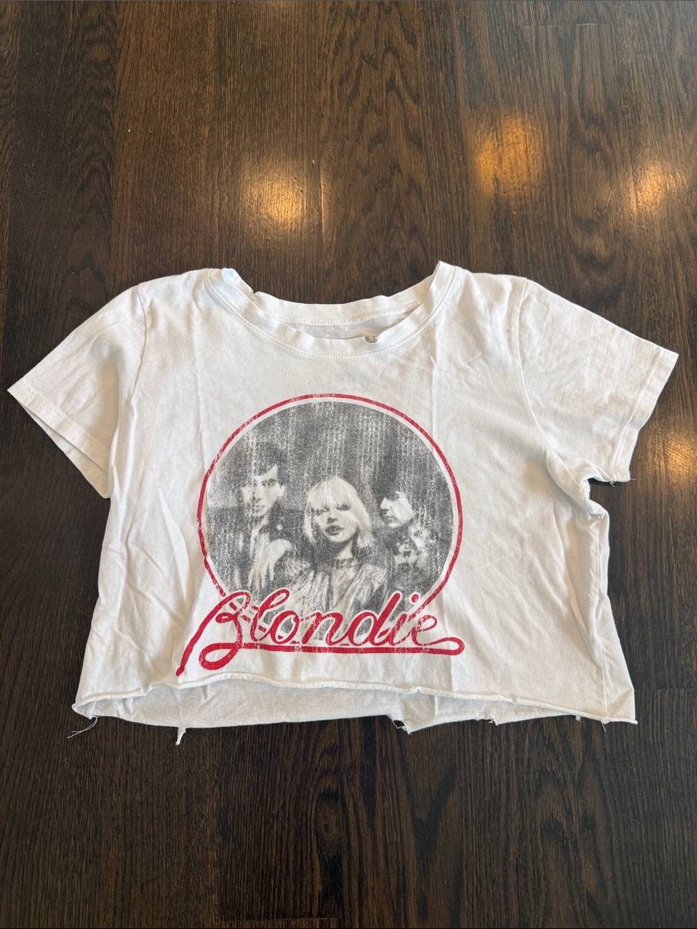 Prince Peter Collection White Crop Tee with Red Blondie Graphic
